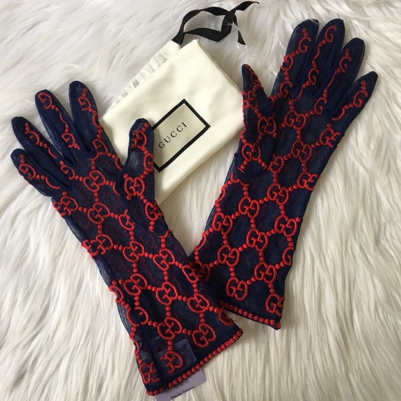 mesh gucci gloves